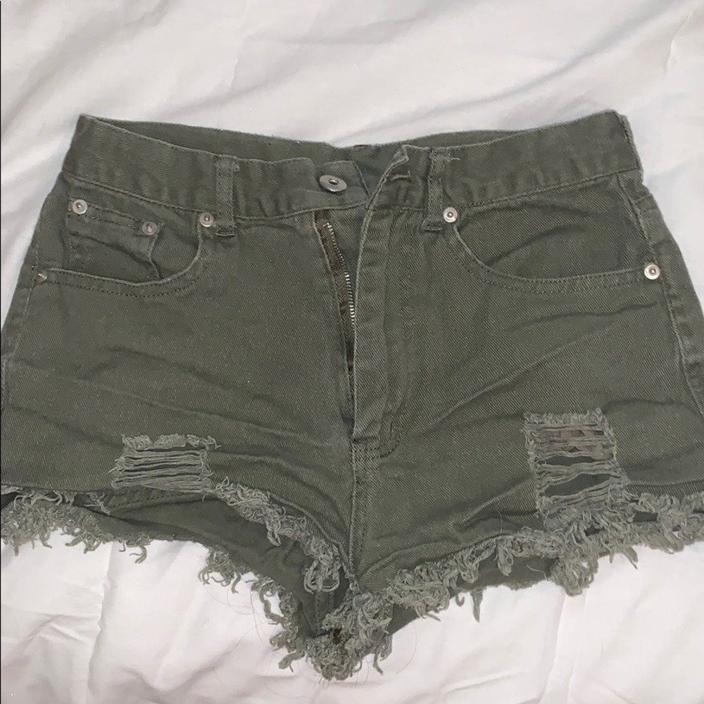Jean shorts green